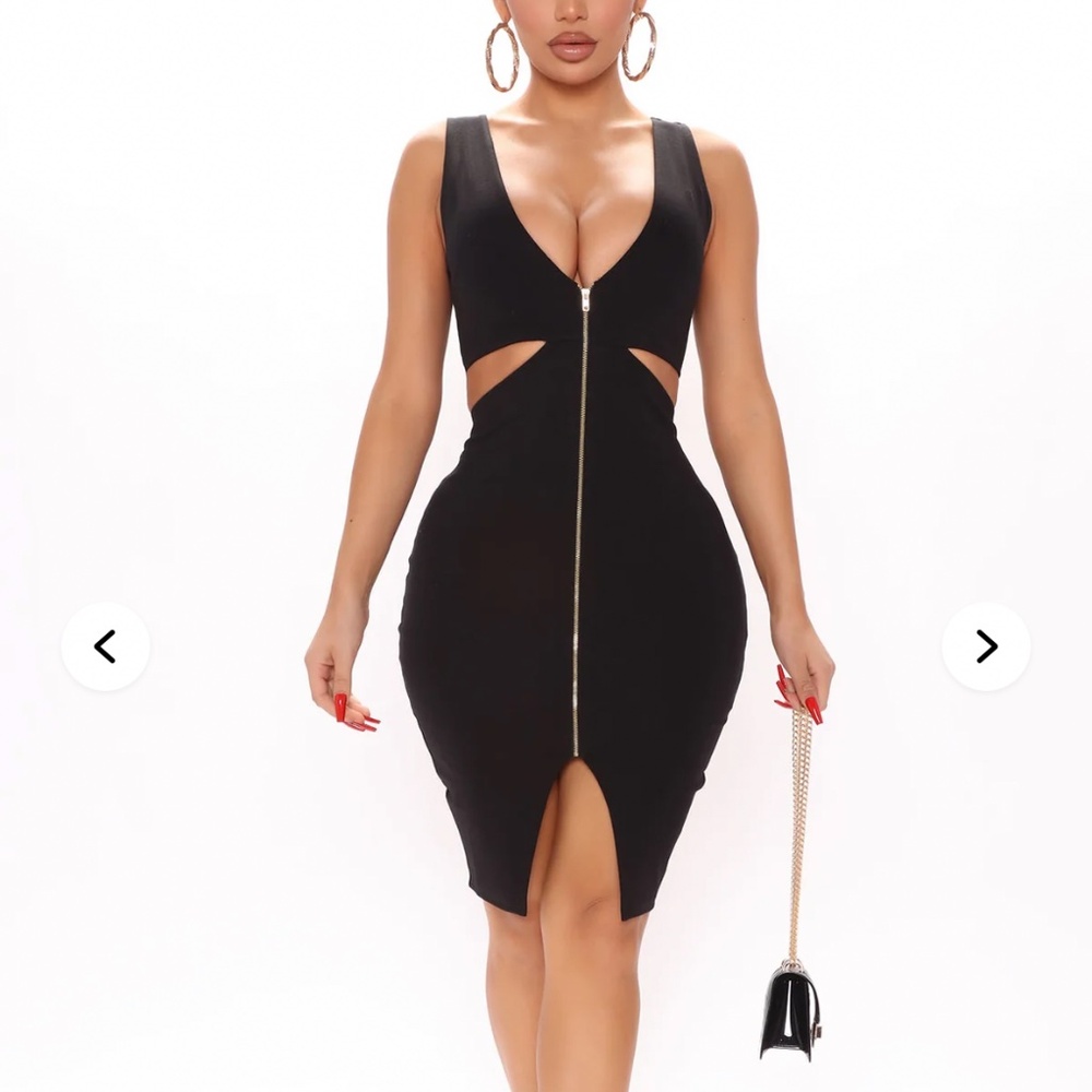 Fashion Nova Allyson Cut Out Midi Size Large
